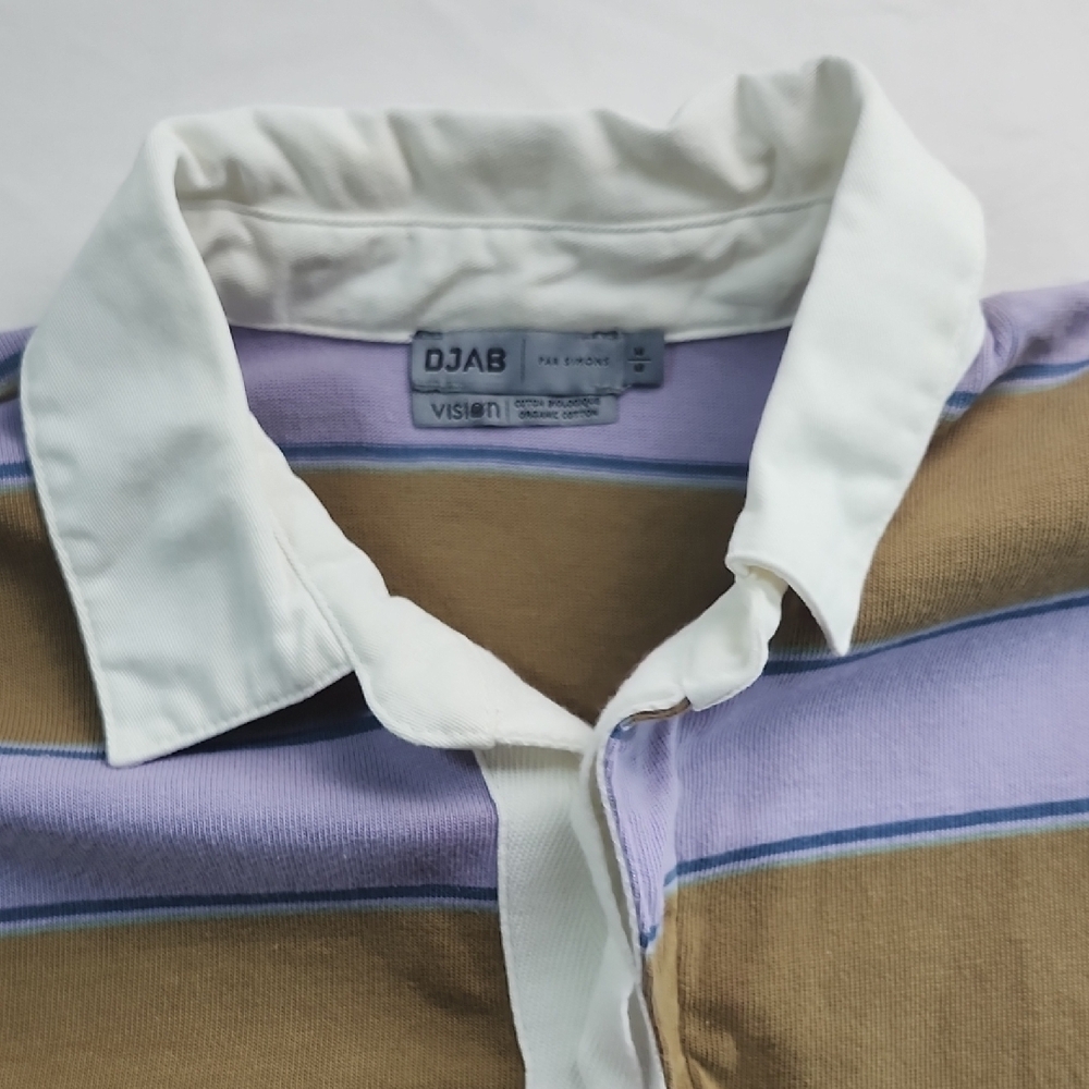 Striped Polo Shirt - Purple and Brown - Picture 3 of 9